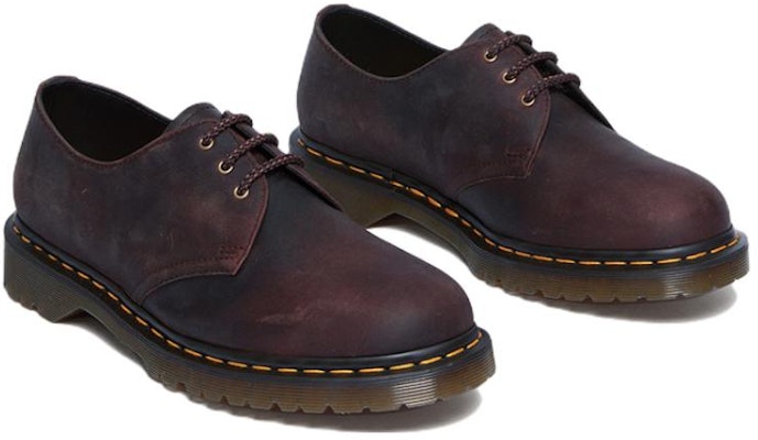 Dr.Martens馬汀博士 皮革 舒適低幫 平底鞋 男女同款 紅棕色 Lookbook Dr.Martens馬汀博士 皮革 舒適低幫 平底鞋 男女同款 紅棕色