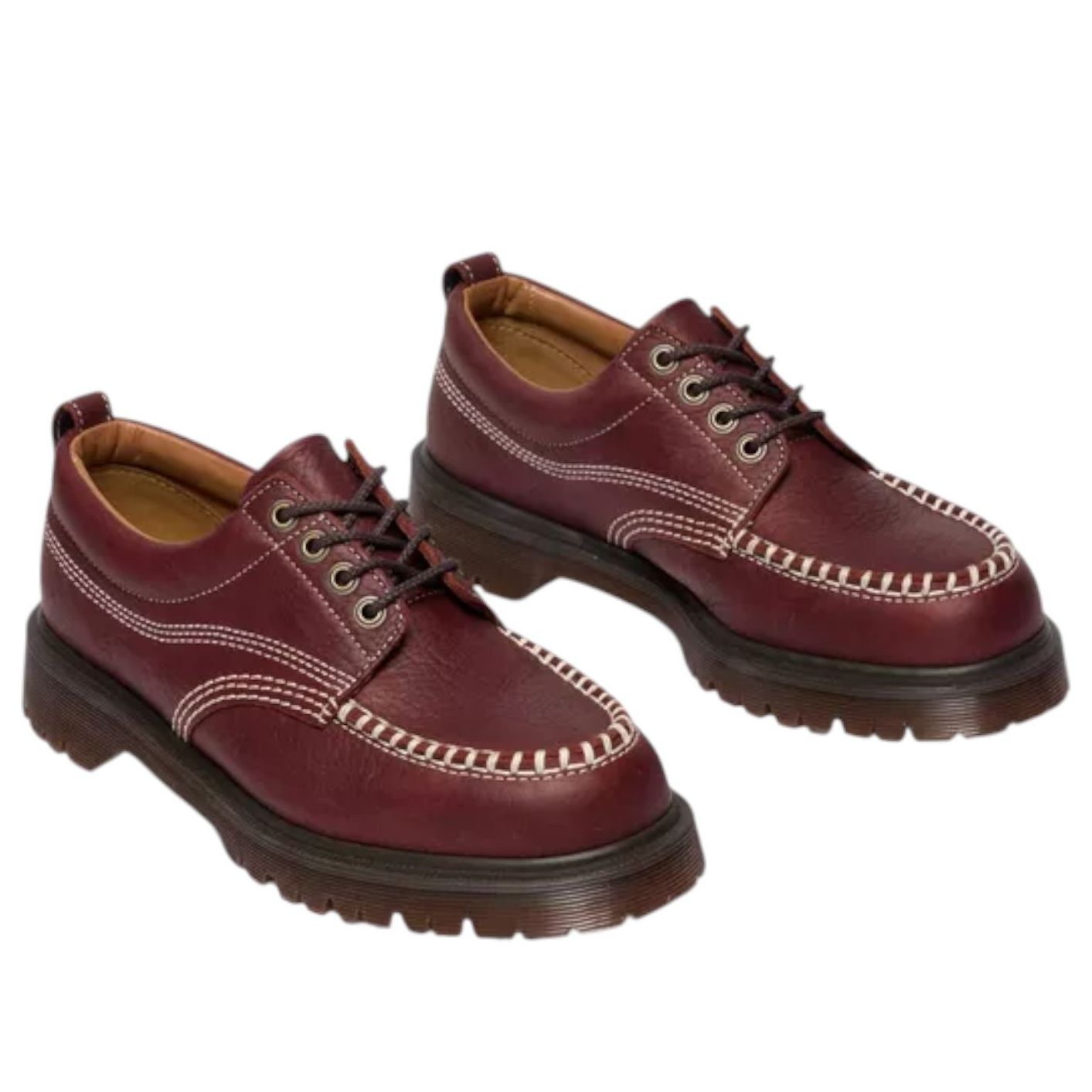 Order Dr. Martens Lowell Wild Grain Moc-Toe-Schnürschuh „Russet Red“ 42091600