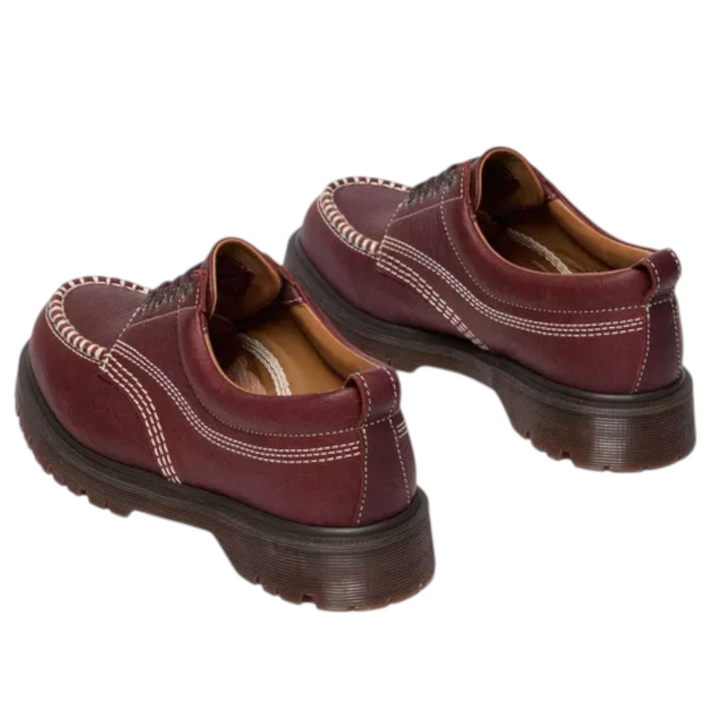 Lookbook Dr. Martens Lowell Wild Grain Moc-Toe-Schnürschuh „Russet Red“ 42091600