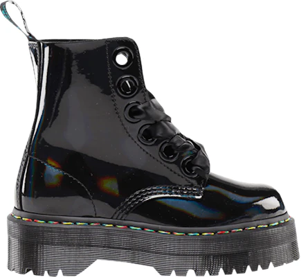Dr martens molly rainbow patent best sale