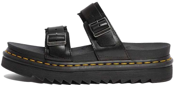 馬汀博士 麥爾斯 布蘭多 黑色皮革搭扣拖鞋 23523001 Buy 馬汀博士 麥爾斯 布蘭多 黑色皮革搭扣拖鞋 23523001