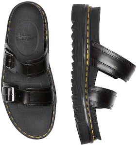 馬汀博士 麥爾斯 布蘭多 黑色皮革搭扣拖鞋 23523001 Lookbook 馬汀博士 麥爾斯 布蘭多 黑色皮革搭扣拖鞋 23523001