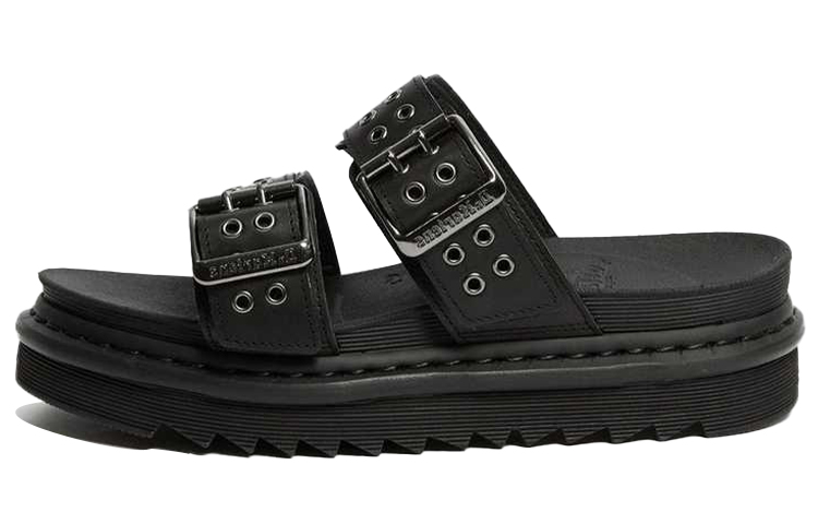 Dr. Martens Myles Leather Slide 'Black Unisex'