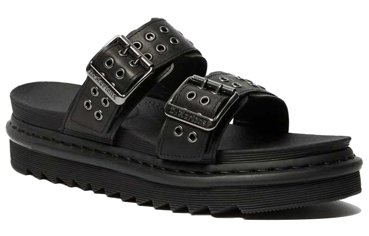 Dr. Martens Myles Leather Slide 'Black Unisex' 圖 2