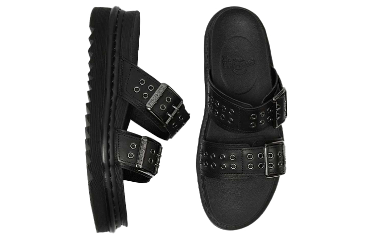 Dr. Martens Myles Leather Slide 'Black Unisex' 圖 3