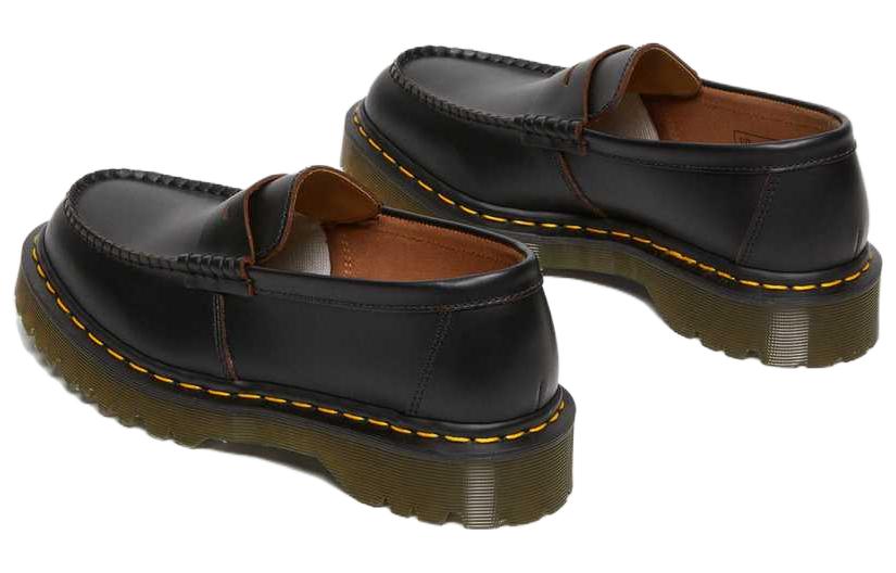 Shop Mocasines Dr. Martens Penton Bex Cuero Quilon 'Negro' con Costura Amarilla. 27826001