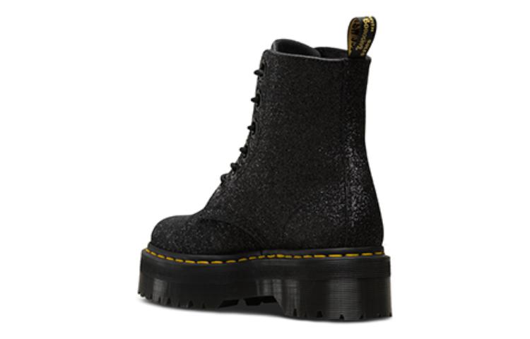 Dr. Martens PU 'Black Thick-Sole Lace-Up Round Toe Ankle Boot' 圖 4