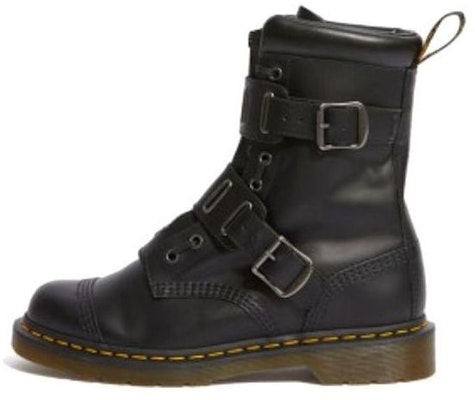 Dr. Martens Quynn Smooth Leather Buckle Lace Up Boots 'Black' 25601001 Buy Dr. Martens Quynn Smooth Leather Buckle Lace Up Boots 'Black' 25601001
