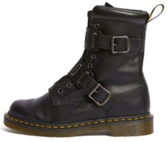 Dr. Martens Quynn Smooth Leather Buckle Lace Up Boots 'Black' 25601001 Dr. Martens Quynn Smooth Leather Buckle Lace Up Boots 'Black' 25601001