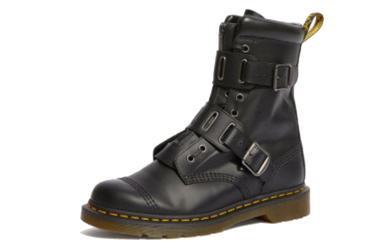 Order Dr. Martens Quynn Boots Kulit Hitam Tali Gesper 25601001