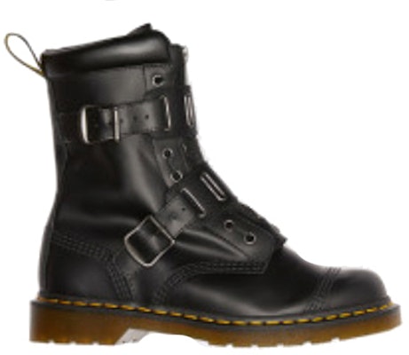 Dr. Martens Quynn Smooth Leather Buckle Lace Up Boots 'Black' 25601001 Lookbook Dr. Martens Quynn Smooth Leather Buckle Lace Up Boots 'Black' 25601001