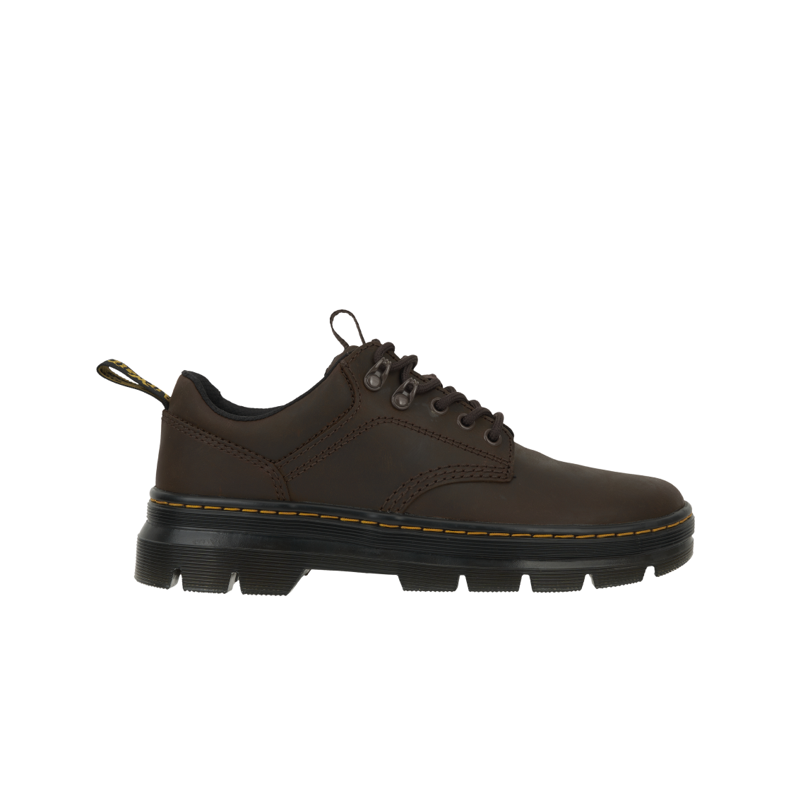 Dr. Martens Reeder Crazy Horse Leather Utility Shoes Dark Brown 27103207