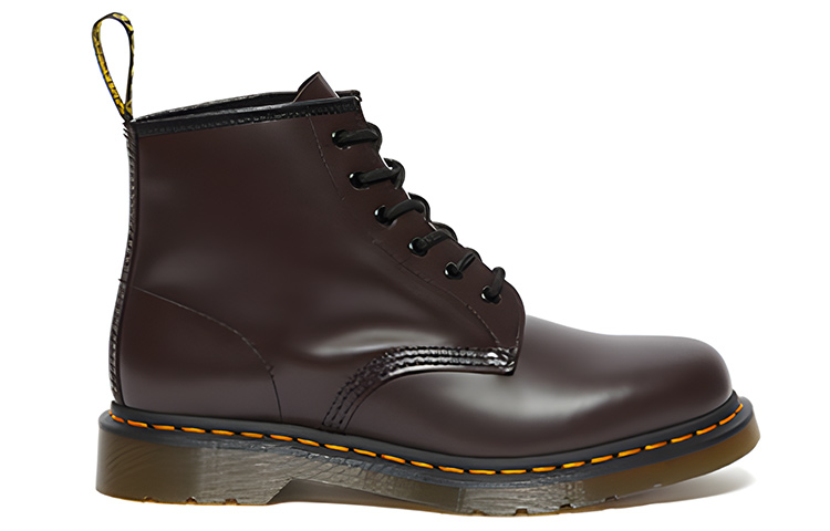 Order Dr.Martens 馬汀博士 復古光面皮6孔馬丁靴 男女同款 深紅色