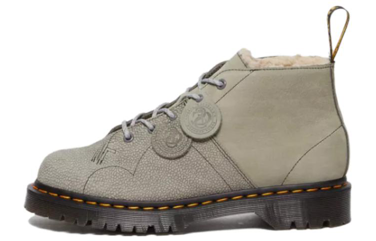 Dr. Martens Smooth Leather Lace-Up Flat CMFT Ankle Boots 'Unisex Grey'