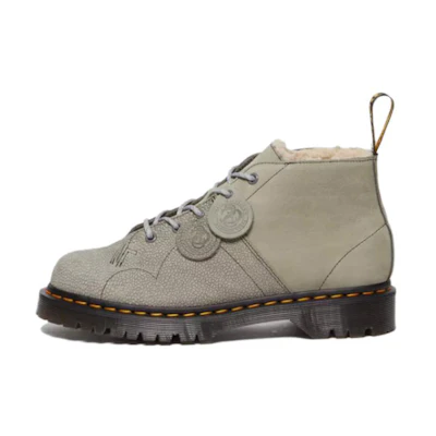 Dr. Martens Smooth Leather Lace-Up Flat CMFT Ankle Boots 'Unisex Grey'