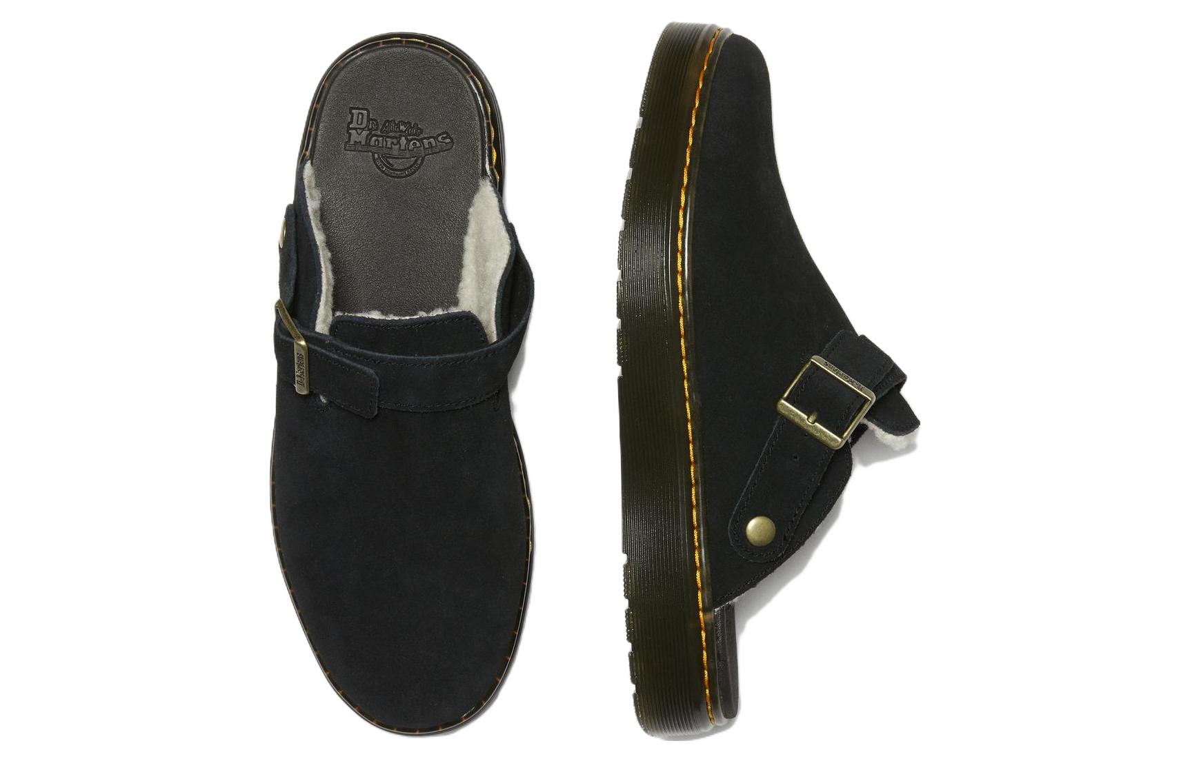 Shop Dr. Martens Suede Fashion Unisex 'Black Muller' 27921001