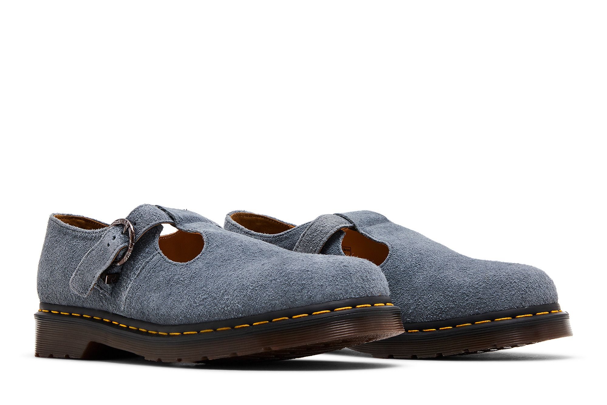 Cheap Dr. Martens T字带麂皮玛丽珍鞋「水洗牛仔蓝」 31518764