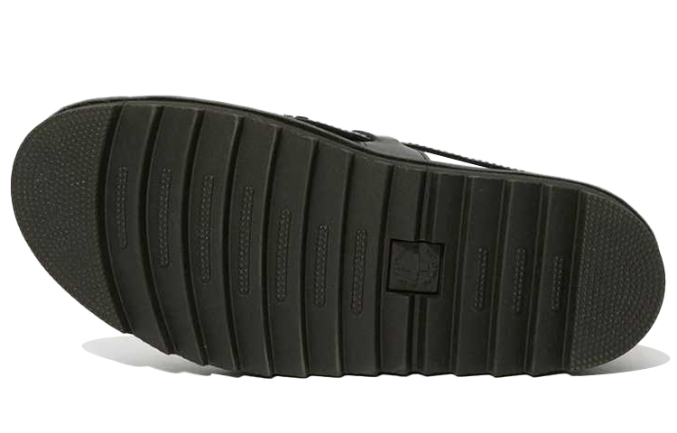 Shop Dr. Martens 馬汀博士 Terry 皮革涼鞋 情侶款 黑