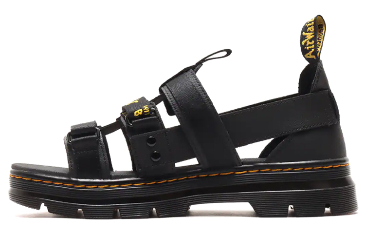 Dr. Martens Tract Pearson Wear-Resistant Cozy Webbing Sports Unisex Black Sandals