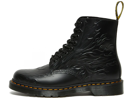 Dr.Martens/馬汀博士 1460 Flames 火焰壓紋系帶8孔馬丁靴 男女同款 黑色 Buy Dr.Martens/馬汀博士 1460 Flames 火焰壓紋系帶8孔馬丁靴 男女同款 黑色