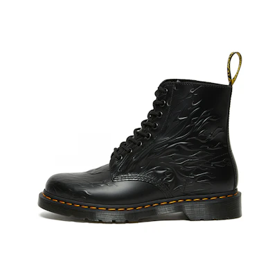 Dr. Martens Unisex 1460 Flames Martin Boots Black