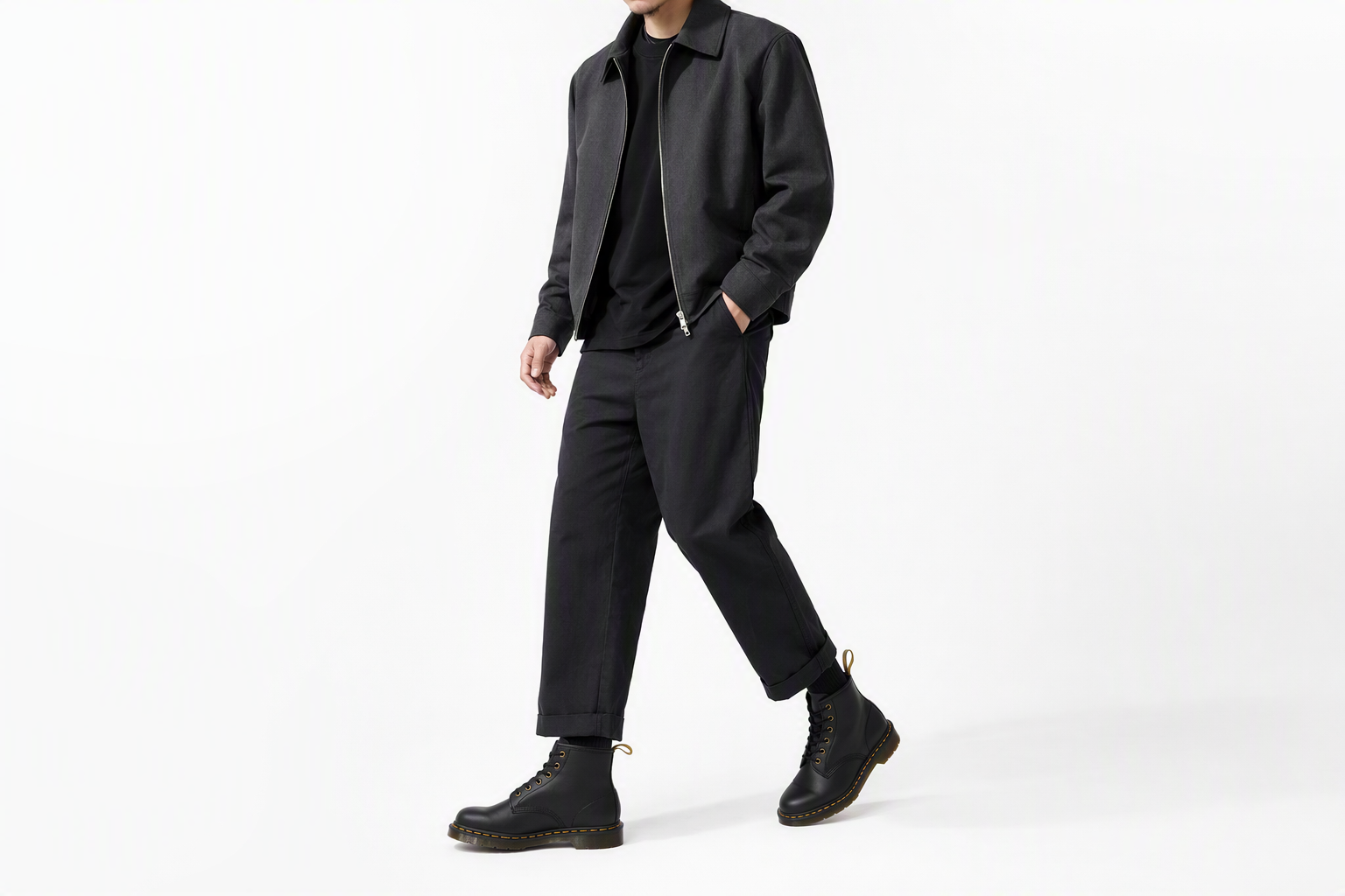 Order Dr.Martens 馬汀博士 101 皮革 簡約百搭 短中筒 馬丁靴 男女同款 黑色