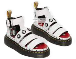 Details for 馬汀博士 Dr. Martens Vegan Clarissa II Quad Betty Boop 皮革涼鞋 男女同款 白色