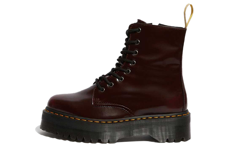 Dr. Martens Vegan Jadon II Martin boots Couple Style Brown Red 22563600