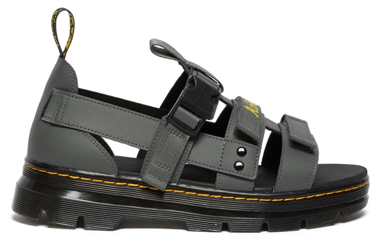 Order 马丁博士网带灰色休闲凉鞋 26474029