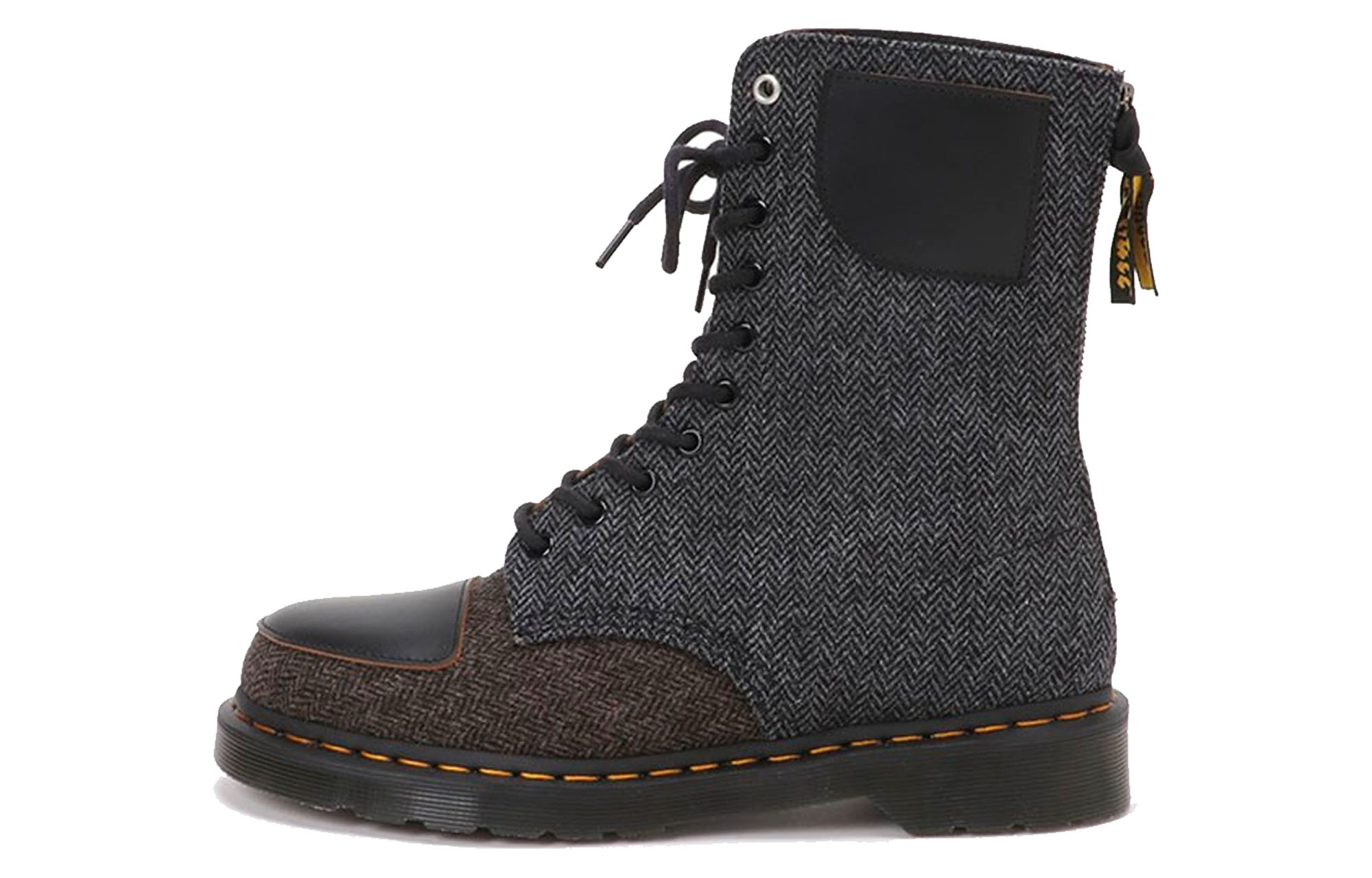 Dr. Martens Y's x Dr. Martens 10-Hole Lace-Up Mid-Top Leather Boots 'Dark Brown' 26848022