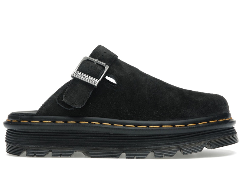 Dr. Martens Zebzag Suede Slingback Platform Mule 'Black' 31657001