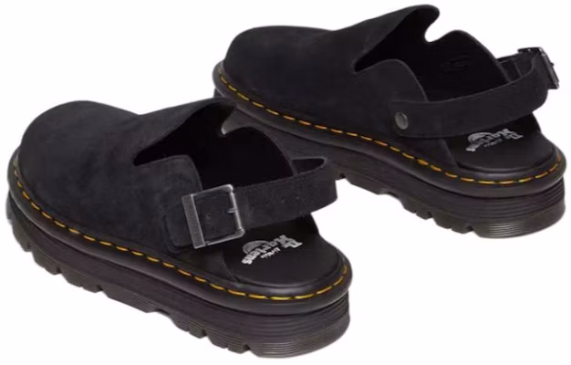 Dr. Martens Zebzag 麂皮後帶厚底穆勒鞋「黑色」 31657001 Shop Dr. Martens Zebzag 麂皮後帶厚底穆勒鞋「黑色」 31657001