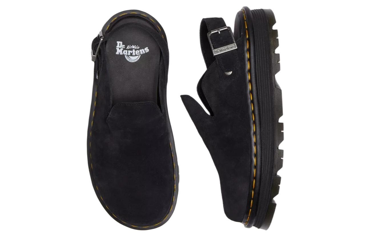 Purchase Dr. Martens Zebzag Suede Slingback Platform Mule 'Black' 31657001