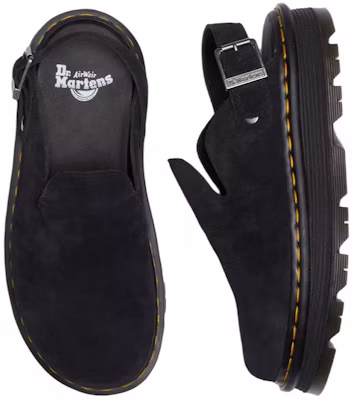 Dr. Martens Zebzag Suede Slingback Platform Mule 'Black' 31657001 Purchase Dr. Martens Zebzag Suede Slingback Platform Mule 'Black' 31657001