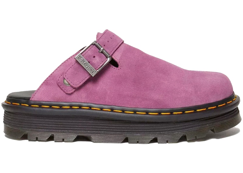 Dr. Martens Zebzag Suede Slingback Platform Mule Muted Purple 31737765