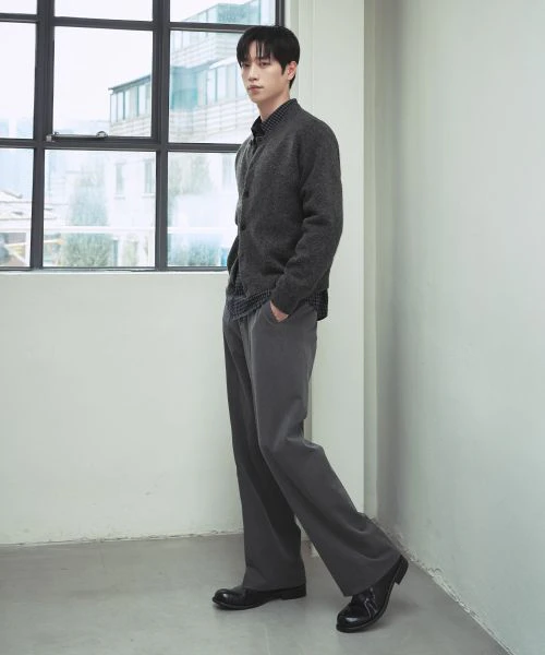 draw-fit-banding-wide-slacks-grey-dfpt-2103-gy