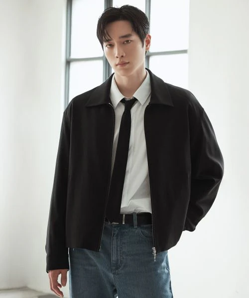 draw-fit-dove-wool-blouson-jacket-black-dfjk-5392-bk