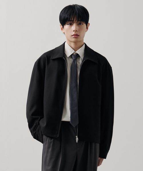 Lookbook Draw Fit Dove Wool Blouson Jacket [Black] DFJK5392BK