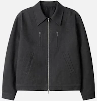 Shop DRAW FIT 做旧染色棉质短款夹克(炭灰色) DFJK5107CC