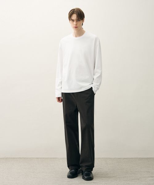 Order Draw Fit Hale Cotton Cropped Long Sleeve T-Shirt [White] DFTS5304WH