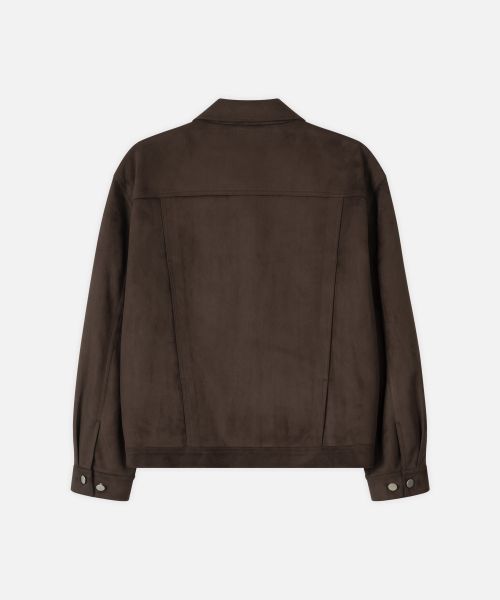 Sizing Draw Fit Layer Minimal Suede Jacket [Brown] DFJK5305BR