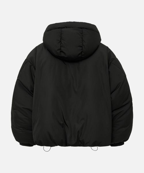 Cheap Draw Fit Minimal Huron Hooded Down Jacket [BLACK] DFJK4490BK