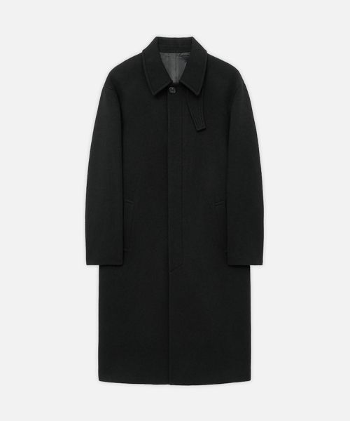 Details for Draw Fit Premier Pure Cashmere Balmacaan Coat [Black] DFCT6481BK