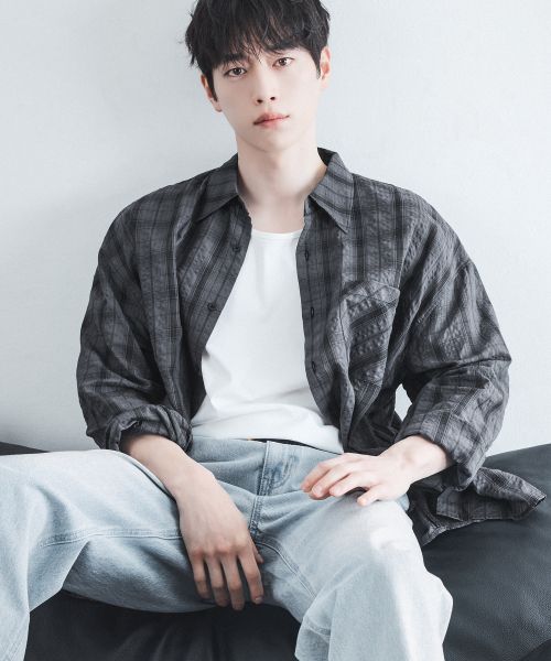 Order DRAW FIT Seersucker Smoke Check Shirt [Charcoal] DFSH4206CC