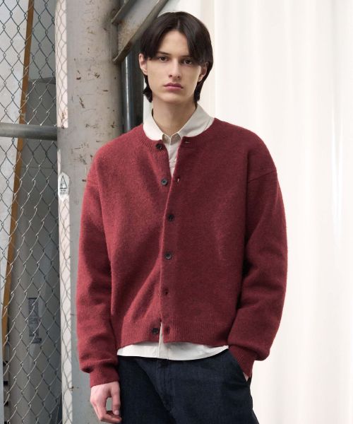 Order Draw Fit Urban Wool Crop Knit Cardigan [RED] DFKN5102RE