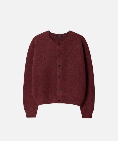 Lookbook Draw Fit Urban Wool Crop Knit Cardigan [RED] DFKN5102RE