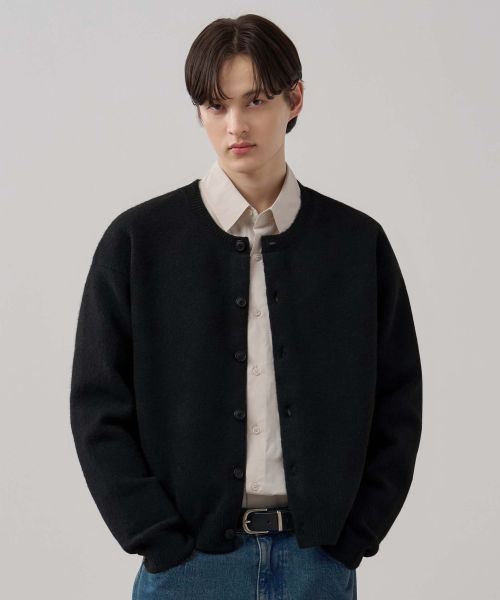 Shop Draw Fit Urban Wool Crop Knit Cardigan [RED] DFKN5102RE