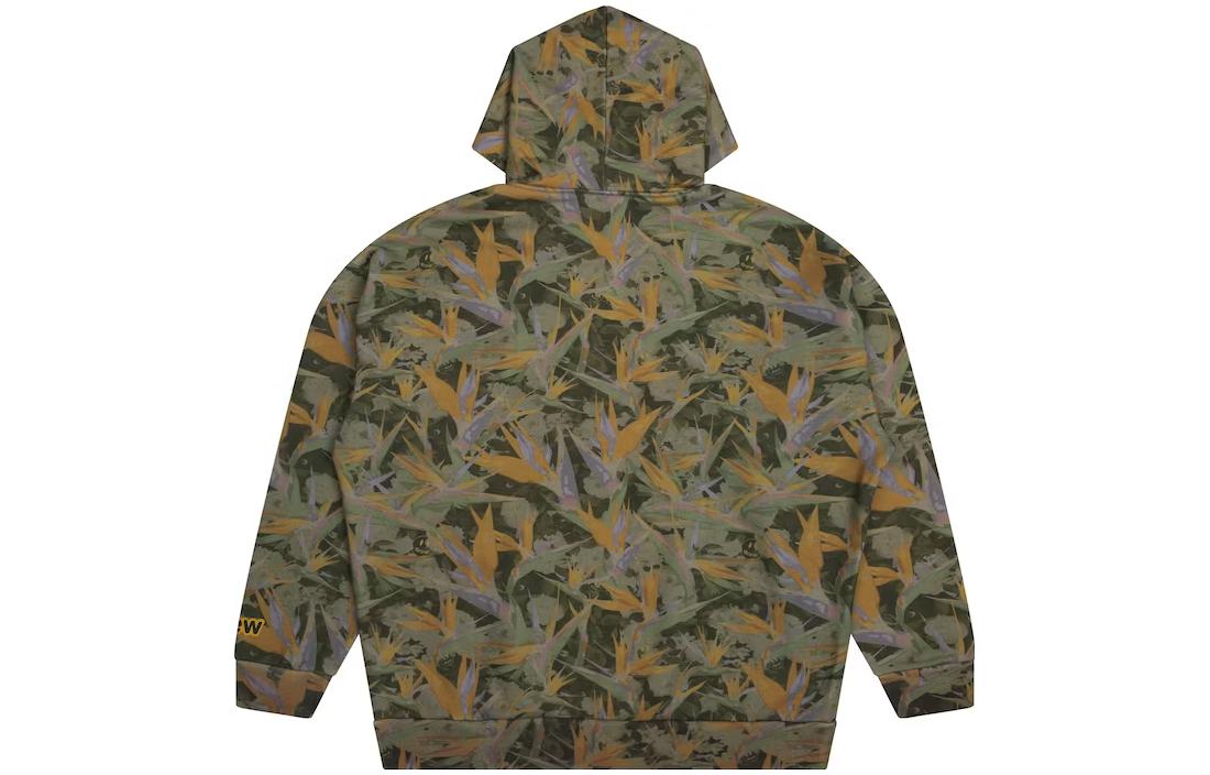 Lookbook Drew House迷彩綠色連帽長袖抓毛衛衣。 DH-F31121-MCCO