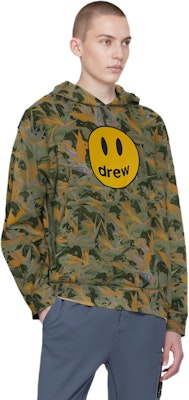 Drew House 迷彩连帽衫 绿色抓绒长袖卫衣 DH-F31121-MCCO Shop Drew House 迷彩连帽衫 绿色抓绒长袖卫衣 DH-F31121-MCCO