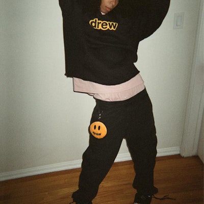 Drew House Hoodie Hitam Logo Alphabet Deconstructed Unisex Pullover. DR-SS21-63 3